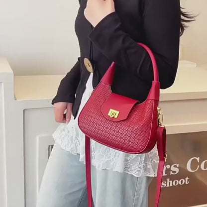 Women's fashionable crescent-shaped bag, versatile elegant handbag