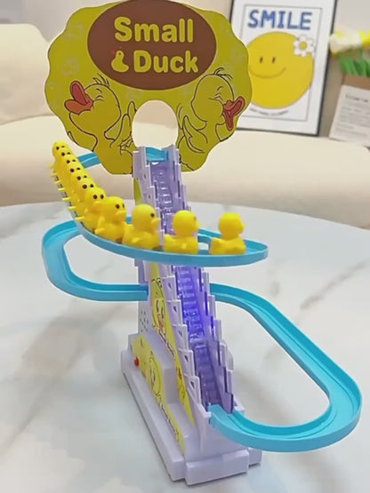 Ducklings Electric Slide Yellow Ducklings Toys with Stair Climbing
