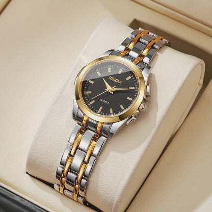 Elegant Quartz Wristwatch with Minimalist Dial, Versatile Casual Design